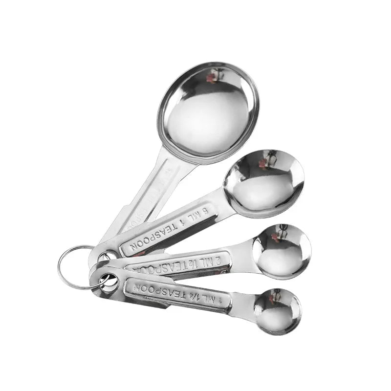 4 Pcs Stainless Steel Measuring Spoon Set High Quality  Graduated   Baking Home Kitchen Tool Salt Coffee s