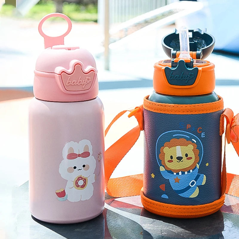 500ml Unicorn Kids Thermos Bottle Cute Children's Thermal Water Bottle Stainless Steel Thermos Mug For Student Water Cup