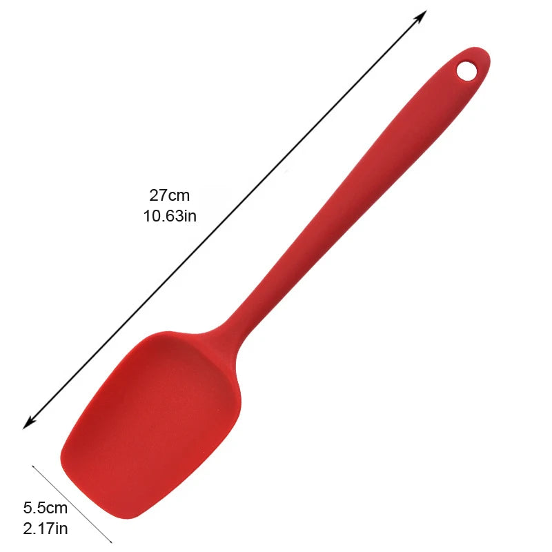 21cm silicone spatula Cream spatula High temperature resistant non-stick spoon Kitchen baking accessories and tools