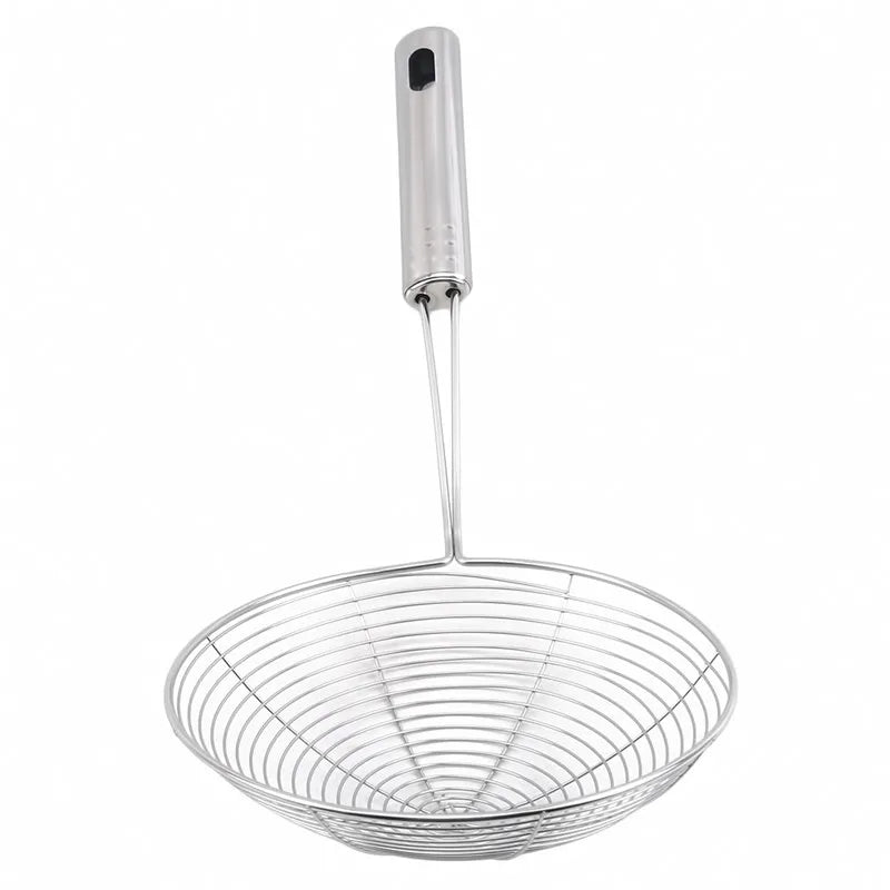 Oval Skimmer Stainless Steel Filter Mesh Oil Pot Food Filter Cookware Colander Fried Filter Kitchen Strainer Baking Cooking Tool