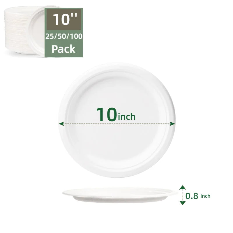 Compostable Plates Heavy-Duty