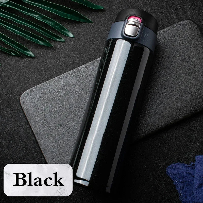 500ML Stainless Steel Bouncing Cover Vacuum Flask Thermos Cup Coffee Tea Milk Thermo Bottle Coffee Mug Water Bottle