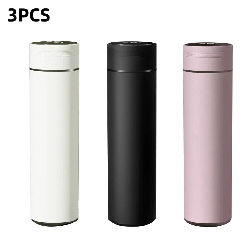 500ml Smart Water Bottle Stainless Steel Thermos Temperature Display Leakproof Vacuum Flasks Coffee Cup Milk Mug Christmas Gift