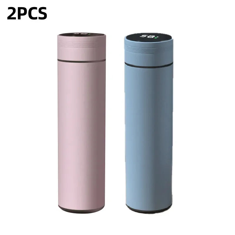 500ml Smart Water Bottle Stainless Steel Thermos Temperature Display Leakproof Vacuum Flasks Coffee Cup Milk Mug Christmas Gift