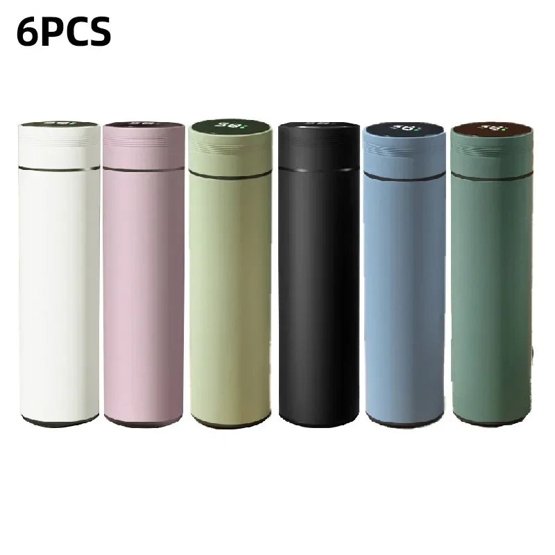 500ml Smart Water Bottle Stainless Steel Thermos Temperature Display Leakproof Vacuum Flasks Coffee Cup Milk Mug Christmas Gift