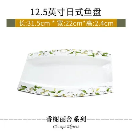 Elegant Bone China Dinnerware Set with Korean Creative Bowl and Plate Spoon for Wedding Gift