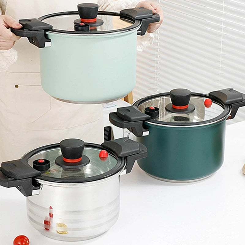 Pressure Cooker with Basket Convenient Pressure Cooker Efficient Kitchen Pressure Cooker Cookware Soup Pots