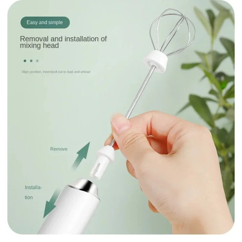 Egg Beater Wireless Electric Milk Fother Whisk USB Rechargeable Handheld Coffee Blender Milk Shaker Mixer Foamer Food Blender