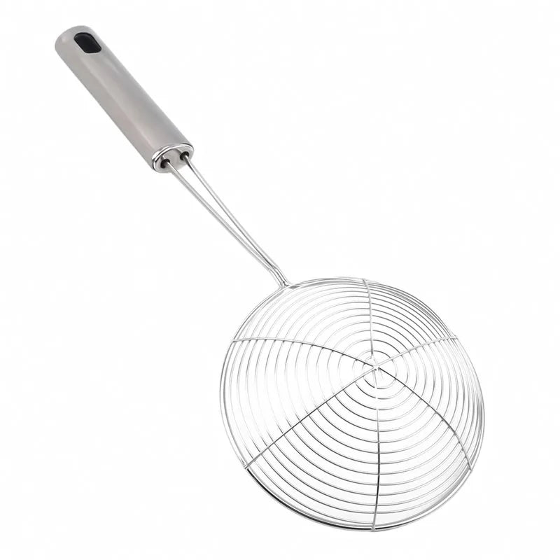 Oval Skimmer Stainless Steel Filter Mesh Oil Pot Food Filter Cookware Colander Fried Filter Kitchen Strainer Baking Cooking Tool