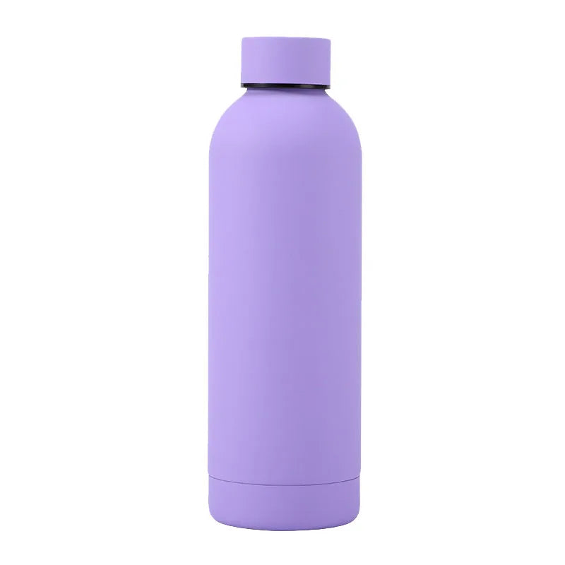 500/750ML Small Mouth Thermos Cup, Outdoor Stainless Steel Bottle, Rubber Paint Sports Kettle, Thickened Double Water Cup