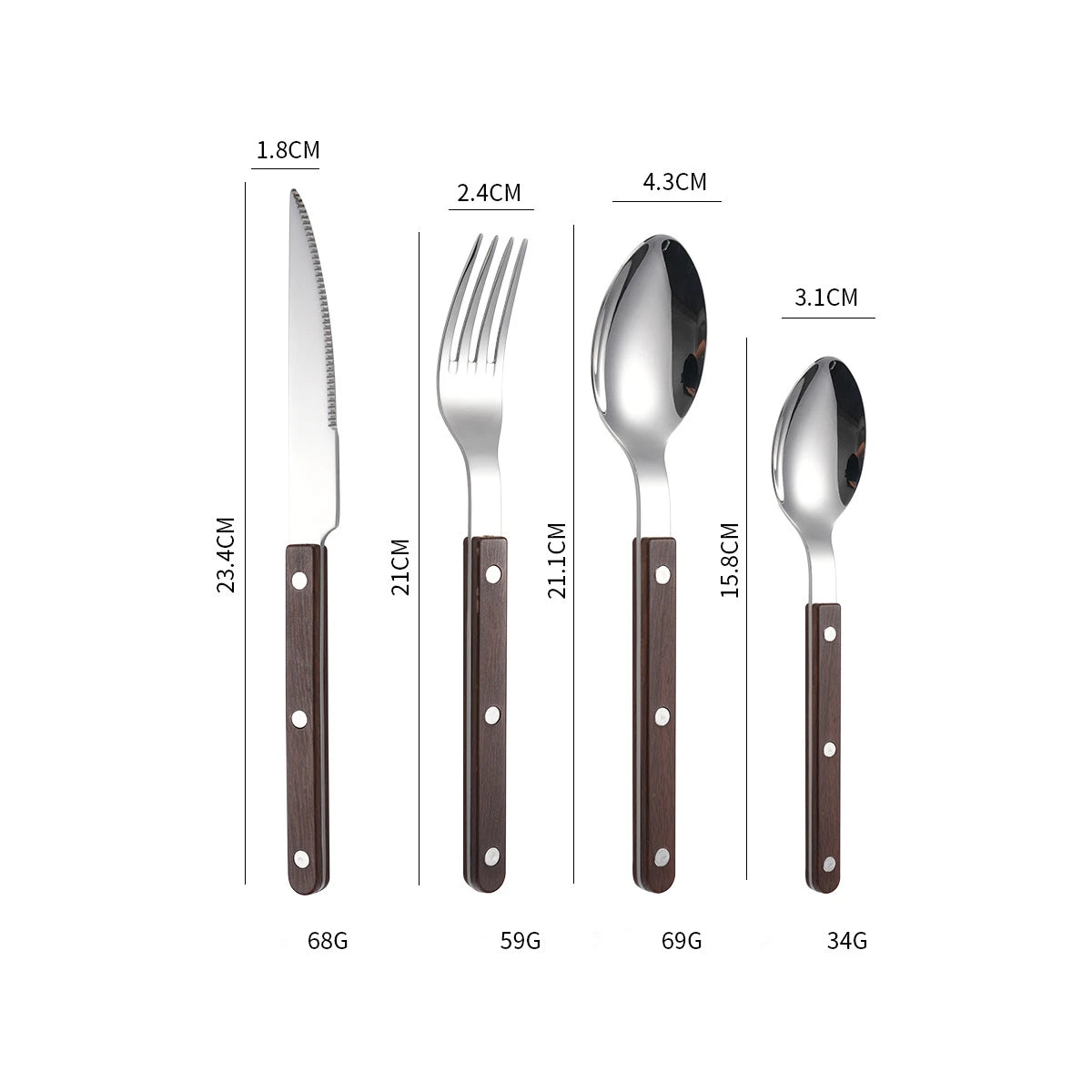 Fashion New Colorful Handle 304 Cutlery Set 18/10 Stainless Steel Creativity Gift Flatware Knife Fork Spoon Drop Ship