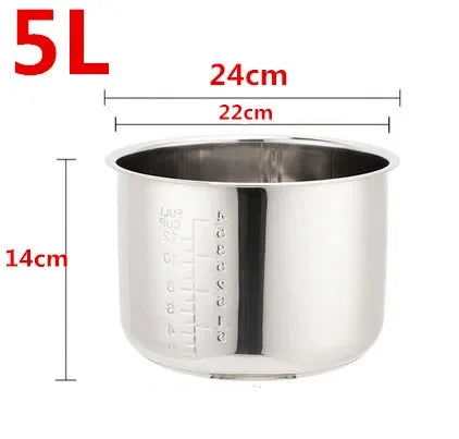 Non stick Cooking Pot 304 stainless steel rice cooker inner container Replacement Accessories food Rice Cooker POT cookware