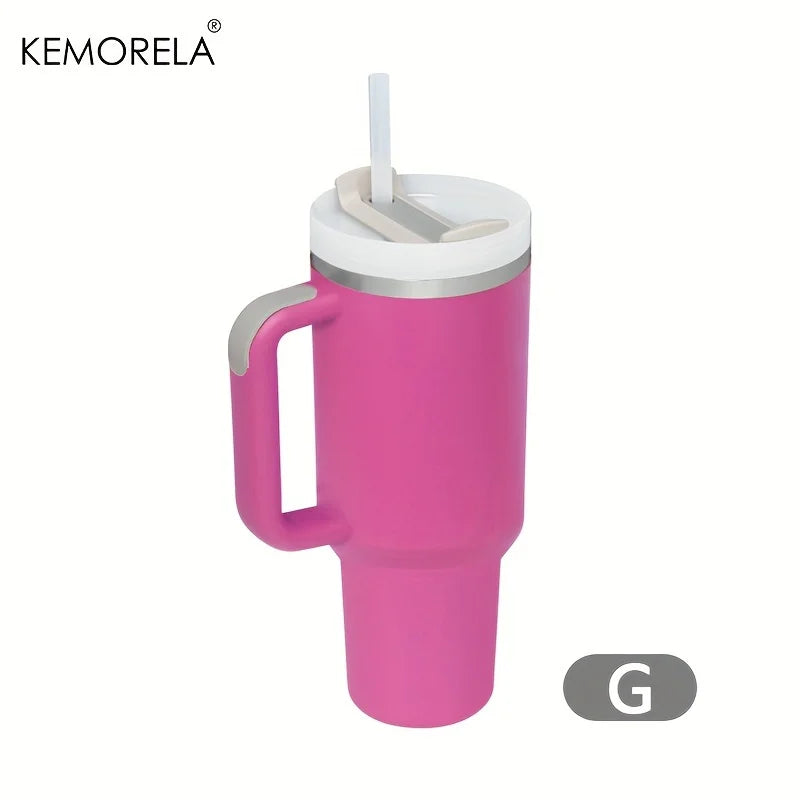 Personalized 887ML Tumbler with Handle Lid Straw 40oz Stainless Steel Water Bottle Vacuum Thermos Cup Travel Car Coffee Mug