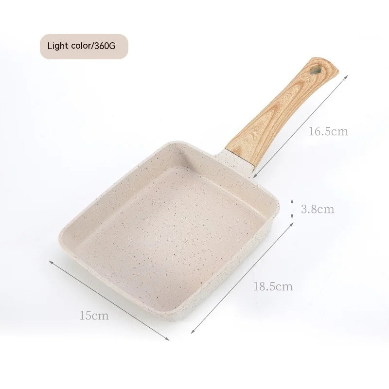 Kitchen Thickened Omelet Pan Non Stick Pan Square Frying Pan Egg Roll Steak Small Frying Pan Breakfast Pan Maker Cookware