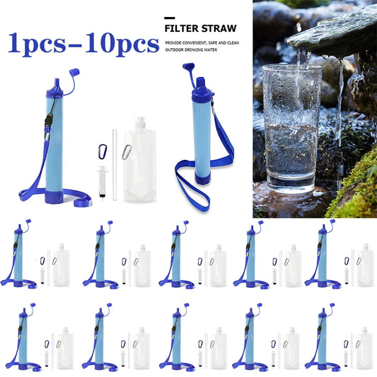 1pcs-10pcs Outdoor Water Purifier Outdoors CampingCamping Hiking Emergency Life Portable  Filter Suitable for Streams, Lakes