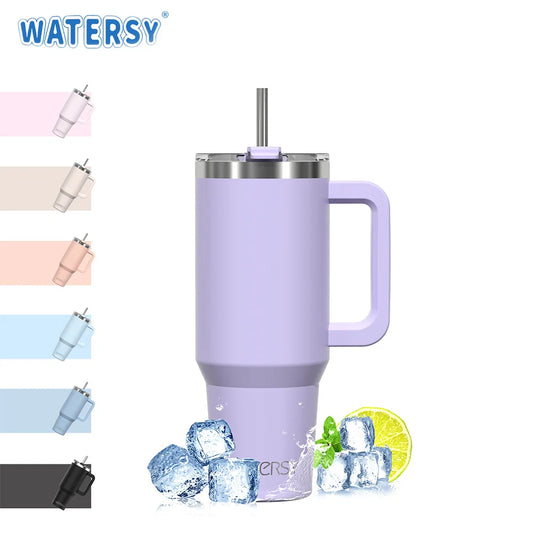Insulated Mug With Handle And Straw