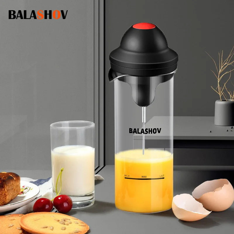 Wireless Milk Frother Electric Foamer Coffee Foam Maker Milk Shake Mixer Battery Milk Frother Jug Cup Electric Milk Frother Cup