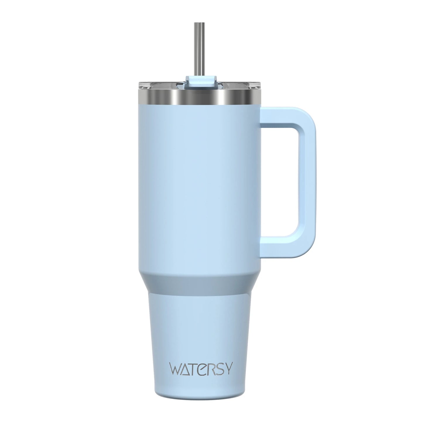 Watersy 40oz/1200ml Tumbler with Handle and Straw Lid Large Capacity Stainless Steel Thermal Cup Keep Coffee Beer Cold Vacuum