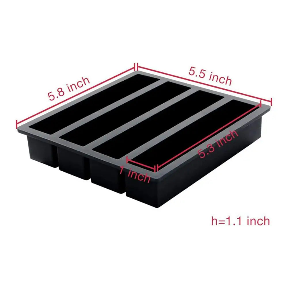 1PCS Rectangular Ice Mold Silicone Ice Tray Tray Ice Ice Making Tools Beer Drink Coffee Supplies Kitchen Accessories