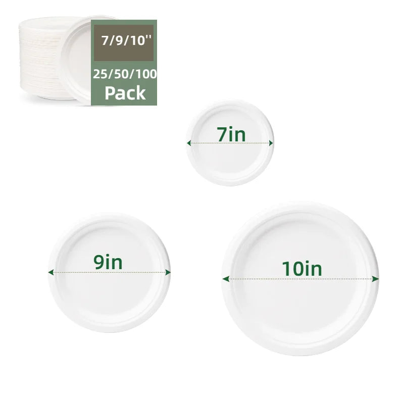 Compostable Plates Heavy-Duty