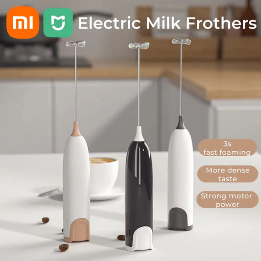 Xiaomi Powerful Electric Milk Frother Mini Portable Milk Frother Milk Frother Battery Powered  Electric Blender Latte Chocolate