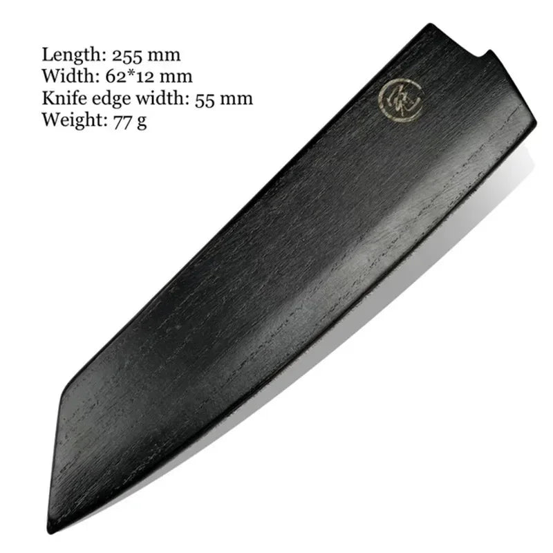 1pc Chef's Knife Wooden Scabbard Kitchen Knife Protective Cover Wooden Blade Holder Knife Sheath with Magnetic Inside (NO Knife)