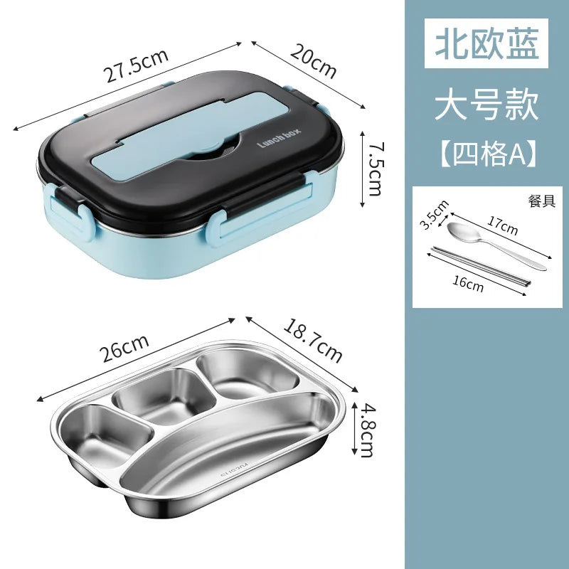 304 Stainless Steel Thermos Thermal Lunch Box Kid Adult Bento Boxs Leakproof Japanese Style Food Container Portable