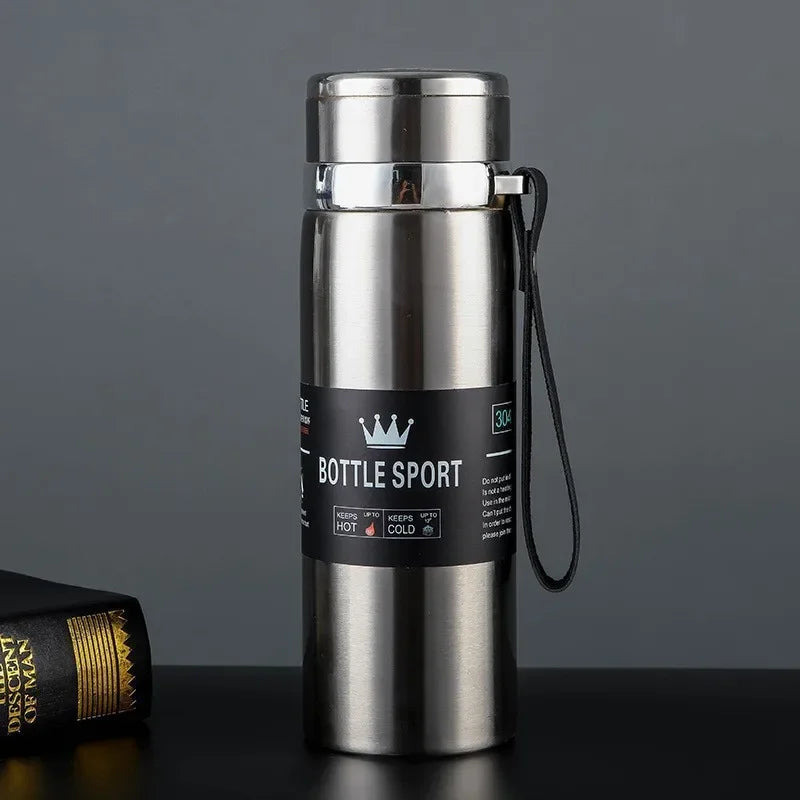 1000ml Thermal Water Bottle Thermos Vacuum Flask Double Stainless Steel Coffee Tea Insulated Cup Leakage-proof for Office