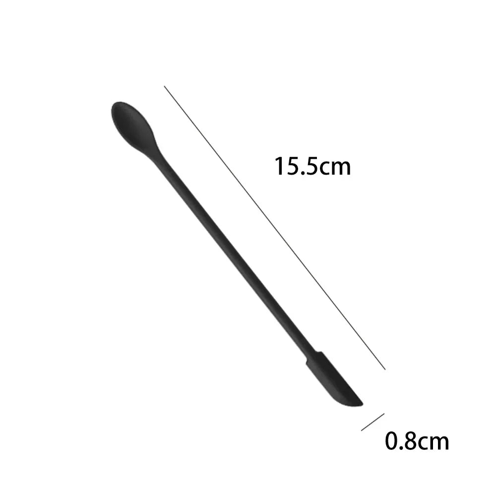 Mini Silicone Spatula Heat Resistant Long Handle Dual-Ended Scraper with Spoon Jam Spatulas Kitchen Gadget Kitchen accessories