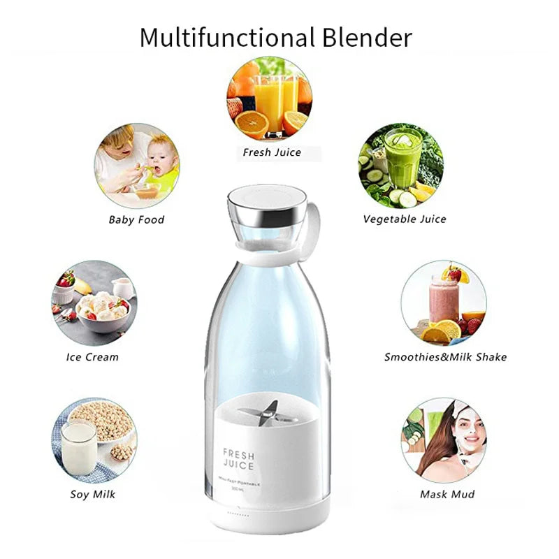 Portable Rechargeable juicer blender wireless mixer fresh juice 350ml With charger