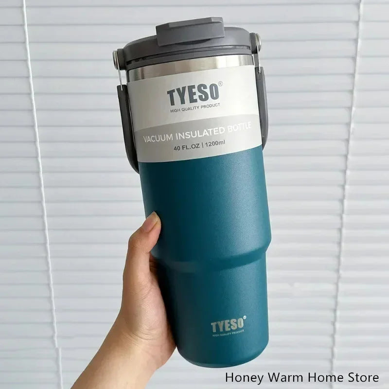 Tyeso Stainless Steel Coffee Cup Cold And Hot Double-layer Insulated Cup Tumbler Thermo Water Bottle Car Travel Mug Vacuum Flask