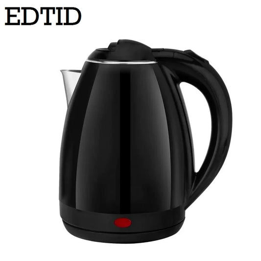 EDTID 2L Stainless Steel Electric Kettle Household Quick Heating Hot Water Boil Kettles Auto Power-off Tea Boiler Teapot EU US