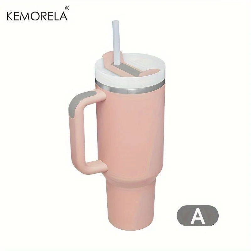 Personalized 887ML Tumbler with Handle Lid Straw 40oz Stainless Steel Water Bottle Vacuum Thermos Cup Travel Car Coffee Mug