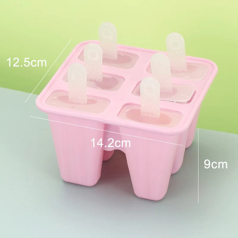 Popsicle Molds 6 Pieces Silicone Ice Pop Molds BPA Free Popsicle Mold Reusable Easy Release Ice Pop Make