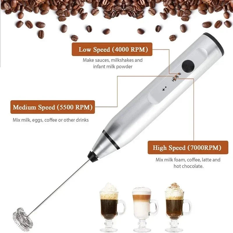 Xiaomi Wireless Milk Frothers Electric Handheld Blender With USB Electrical Mini Coffee Maker Whisk Mixer For Coffee Cappuccino