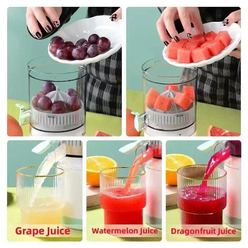 Electric Juicer Juice Cup Citrus Orange Lemon Squeezer USB Charging Kitchen Fruit Juicer Blender Fresh Separator Press Machine