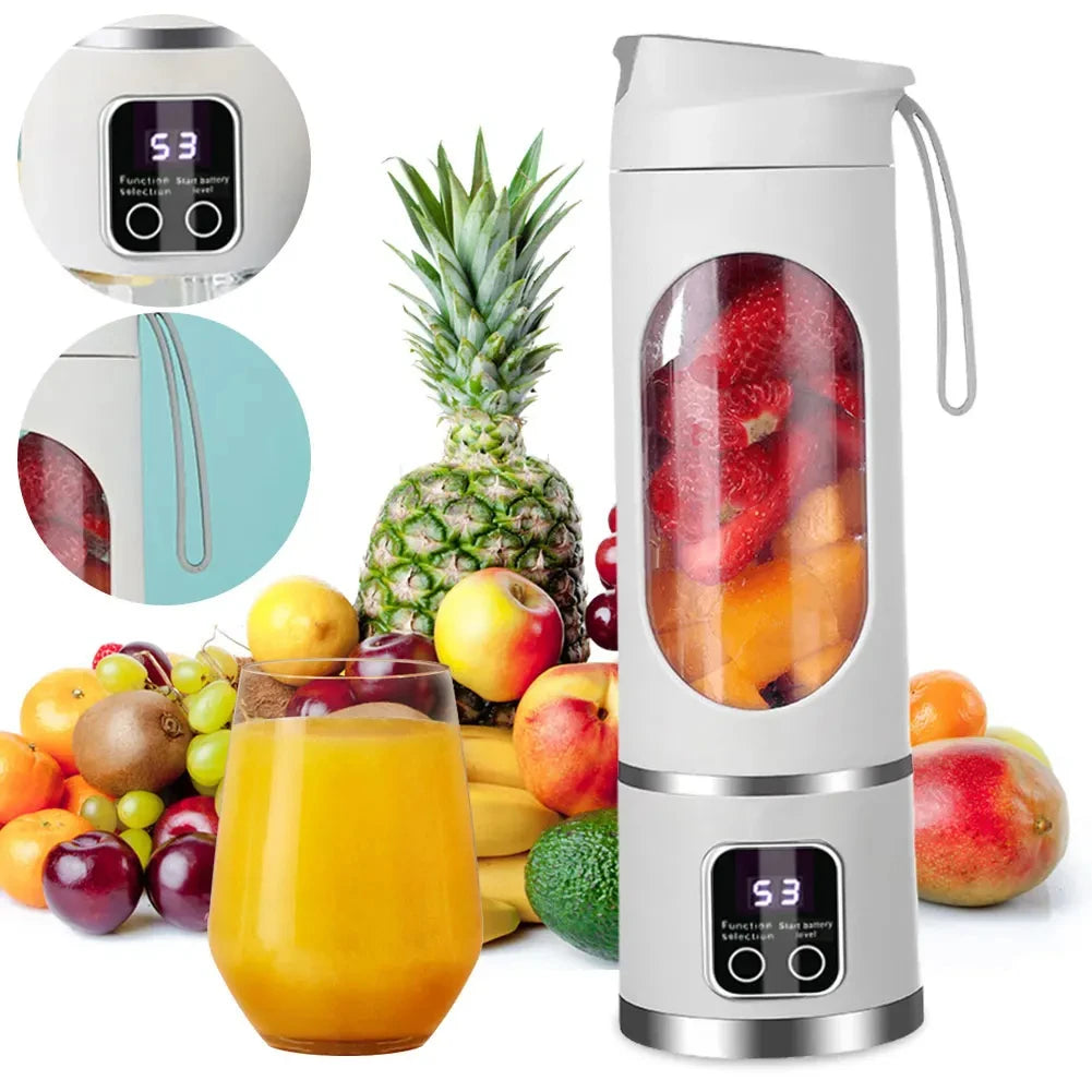 Electric Juicer Cup 12 Blades Milkshake Machine USB Portable Fruit Milk Mixing Tool Mini Fresh Juice Portable Blender For Home